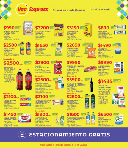 Catálogo Oferta :: VOLANTE VEA EXPRESS BELGRANO hasta 17.04