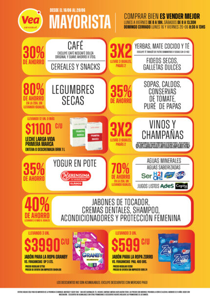 Catálogo Oferta :: VEA MAYORISTA (Exclusivo Sucursal Vea 196 Matienzo y G. Cruz- San José, Gllén.-Mza.)