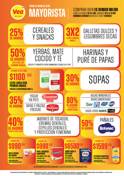 Catálogo Oferta :: VEA MAYORISTA (Exclusivo Sucursal Vea 196 Matienzo y G. Cruz- San José, Gllén.-Mza.)