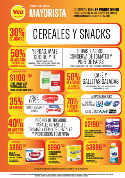 Catálogo Oferta :: VEA MAYORISTA (Exclusivo Sucursal Vea 196 Matienzo y G. Cruz- San José, Gllén.-Mza.)