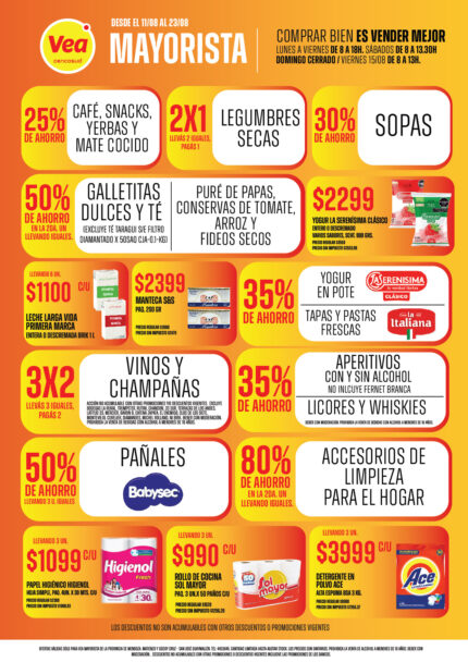 Catálogo Oferta :: VEA MAYORISTA (Exclusivo Sucursal Vea 196 Matienzo y G. Cruz- San José, Gllén.-Mza.)