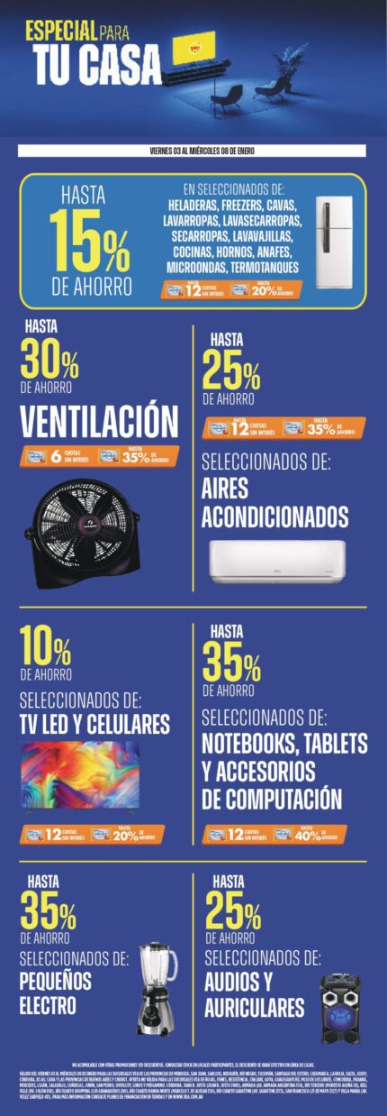 Catálogo Oferta :: VOLANTE ESPECIAL PARA TU CASA electro hasta 08.01