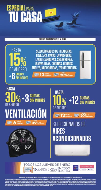 Catálogo Oferta :: VOLANTE ESPECIAL PARA TU CASA electro hasta 22.01